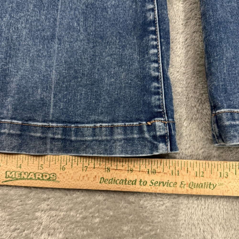 American Eagle Next Level Flex Jeans Womens 12 Super High Rise Flare Blue Boho - Picture 14 of 16